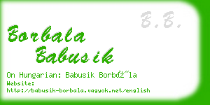 borbala babusik business card